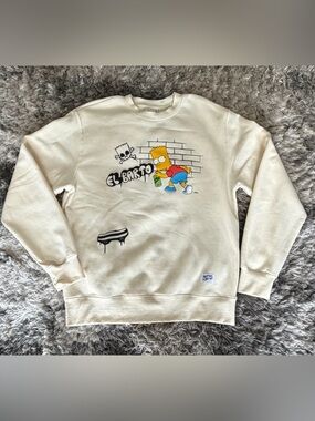 The Simpsons Bart Simpson Graphic Crewneck Sweatshirt El Barto Kwik-EMart Size L